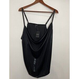 Torrid Women's 3 3XL Black Metallic Tank Top NEW